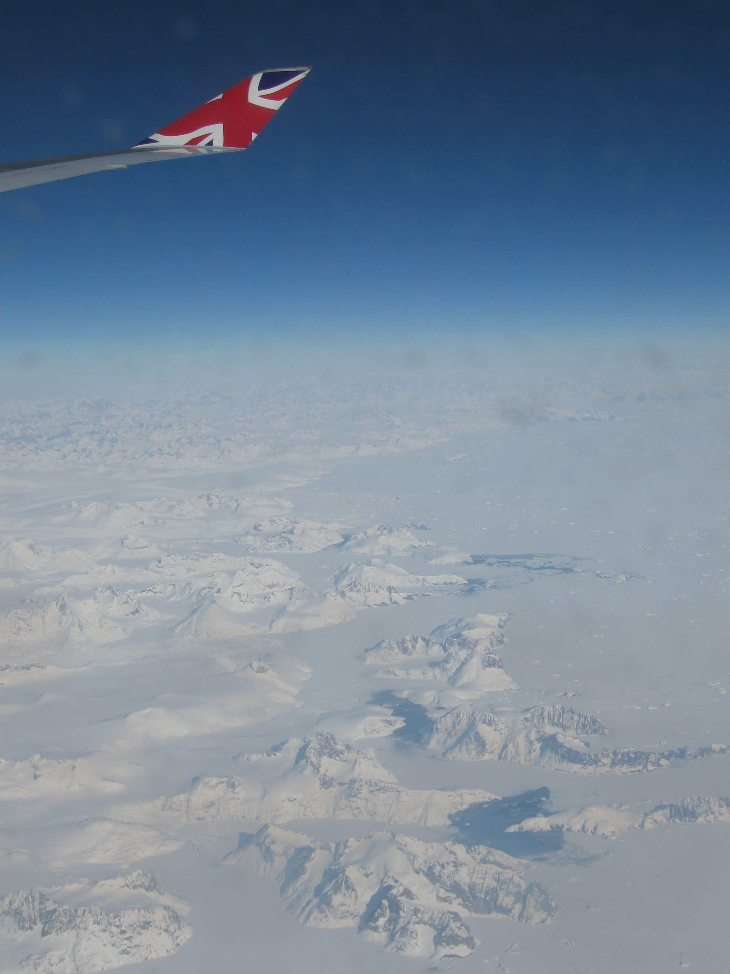 High over northern Canada