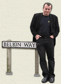 Terry Belbin at Belbin Way in Sawston, Cambridge