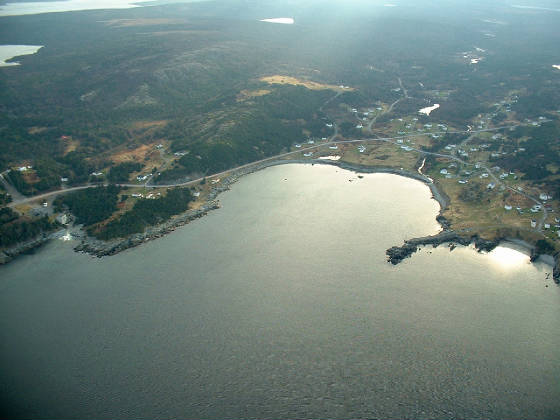 Aerial view of New Chelsea, Newfoundland