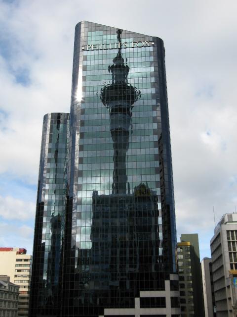 Sky Tower Reflected