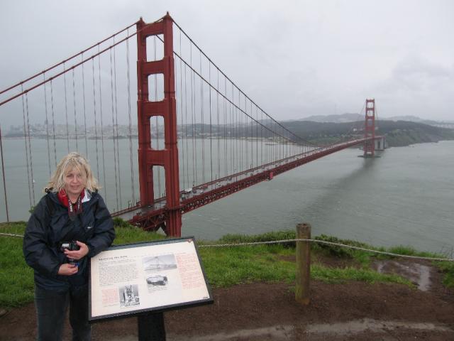 Gilly at the Golden Gate Bridge